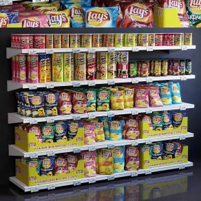 现代食物饮料货架